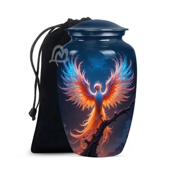 Phoenix Cremation Funeral Urns for Adult Human | Memorial Container Jar Pot, Beautiful Style
