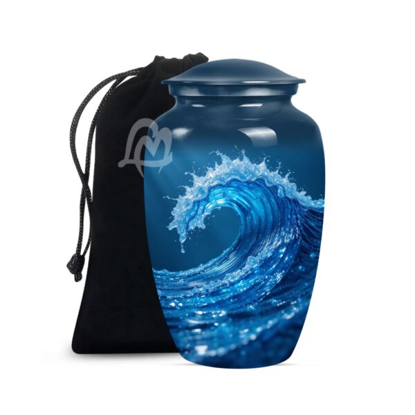 Handmade Funeral Urns With Velvet Bag Thoughtful Gift for Someone.