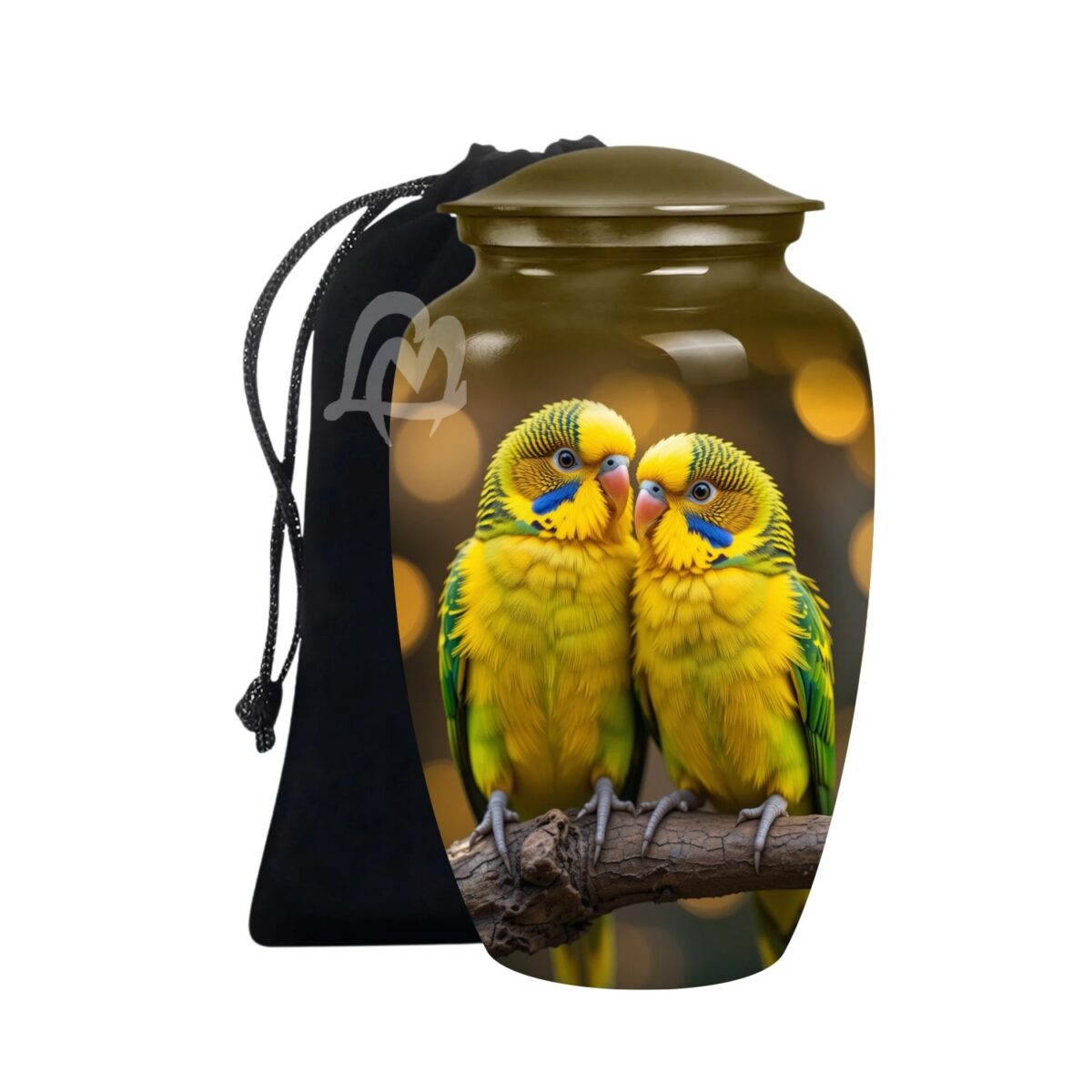 Budgie Cremation Urn for Human Ashes | Memorial Urn Carefully Handcrafted with Elegant Finishes