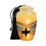 "Forever in Our Hearts" Boatman Cremation Urn for Human Ashes - Adult Funeral Urn Handcrafted