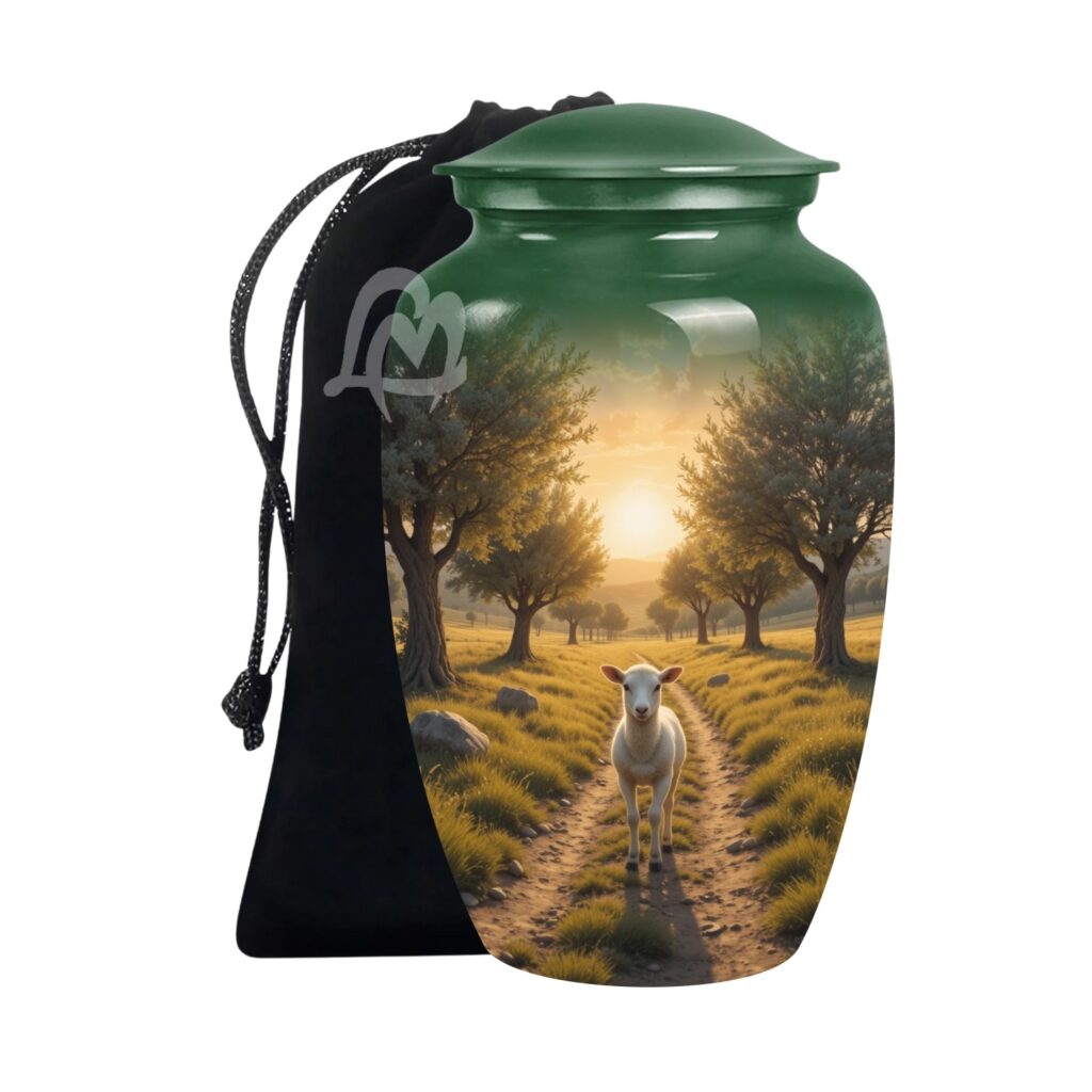 Sheep Cremation Urn for Ashes Adult Male/Female | Handcrafted Urns for Human Ashes