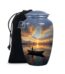 "Forever in Our Hearts" Boatman Cremation Urn for Human Ashes - Adult Funeral Urn Handcrafted