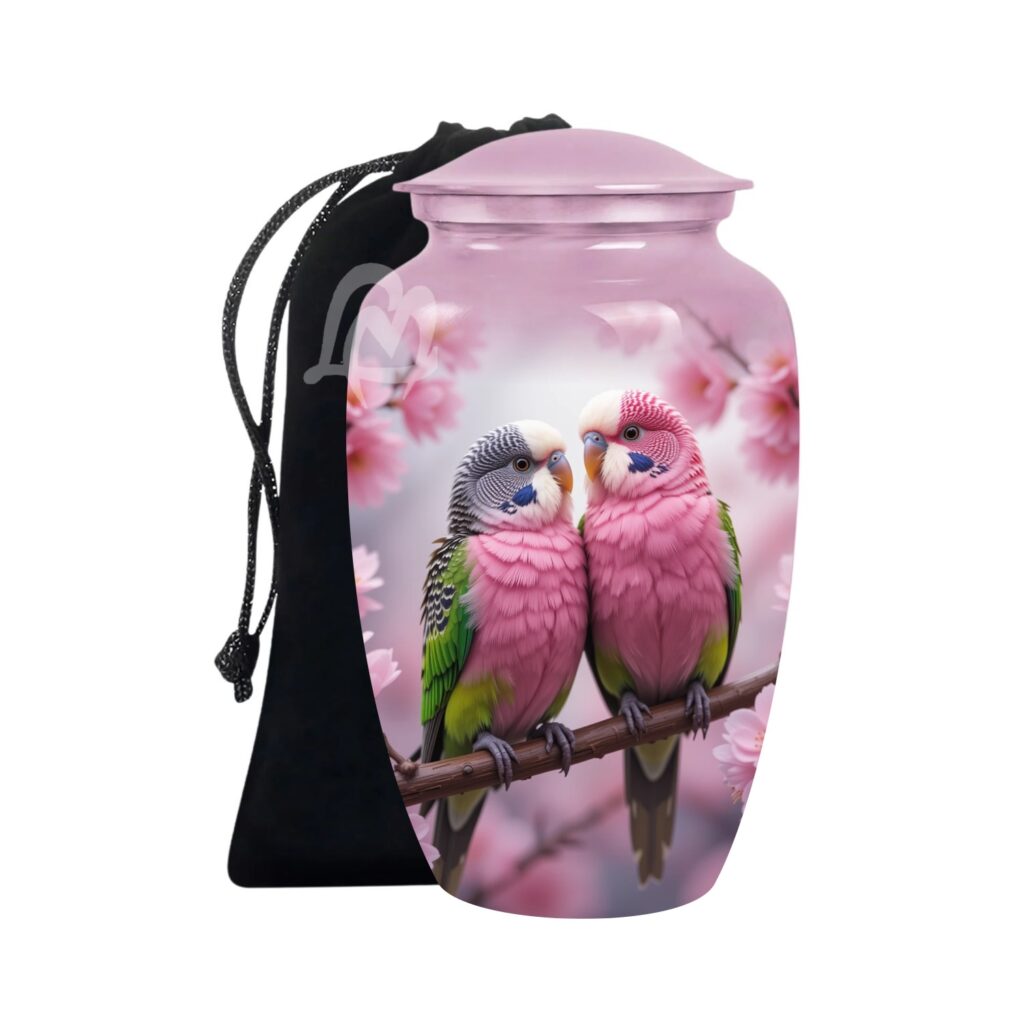 Budgie Cremation Urn for Human Ashes | Memorial Urn Carefully Handcrafted with Elegant Finishes