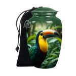 Toucan Urns Family Tribute of Peaceful Handcrafted Large Urn for Ashes Adult Male & Female