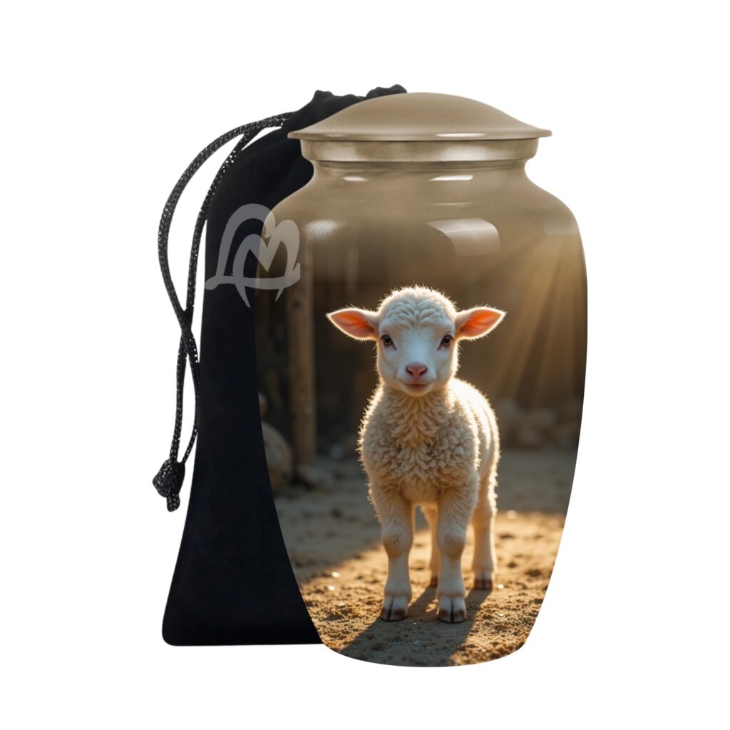Sheep Cremation Urn for Ashes Adult Male/Female | Handcrafted Urns for Human Ashes