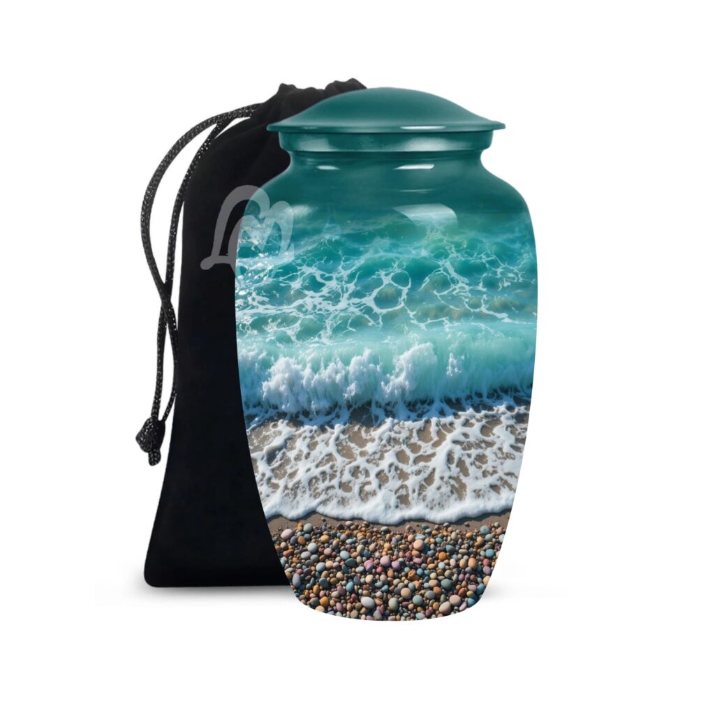 Handmade Funeral Urns With Velvet Bag Thoughtful Gift for Someone.
