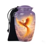 Phoenix Cremation Funeral Urns for Adult Human | Memorial Container Jar Pot, Beautiful Style