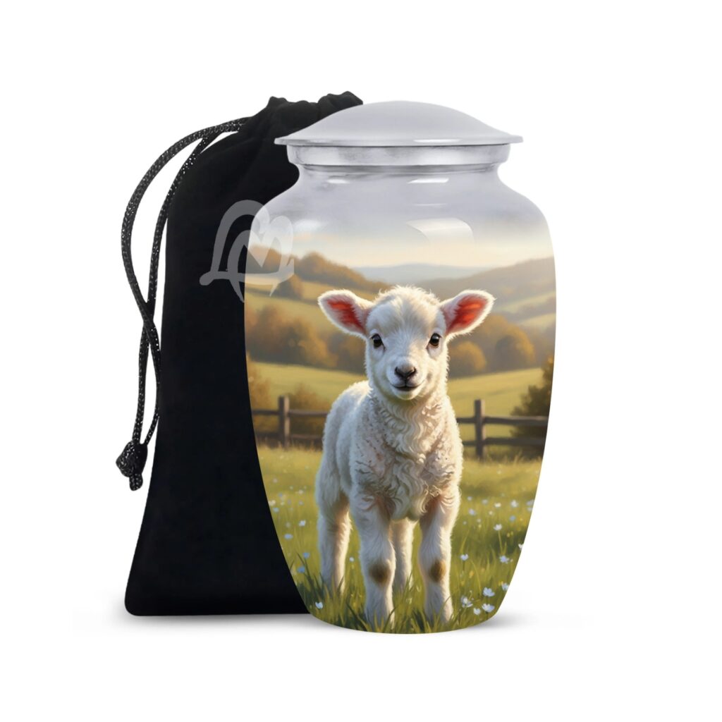 Sheep Cremation Urn for Ashes Adult Male/Female | Handcrafted Urns for Human Ashes