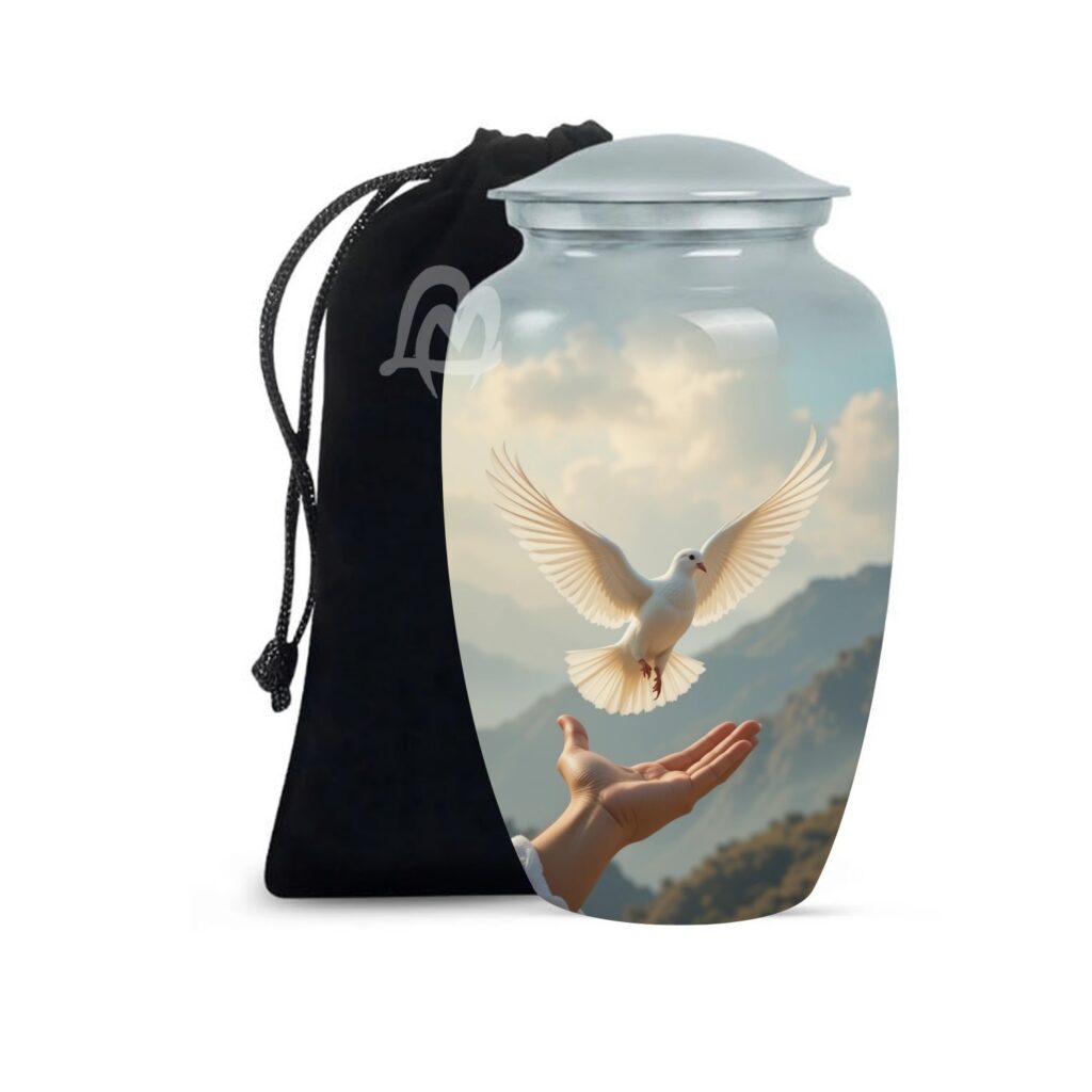 Memorial Urns for Mom and Dad 10 Inch & 200 Cubic Inches - A Loving Tribute to Honor His Life.