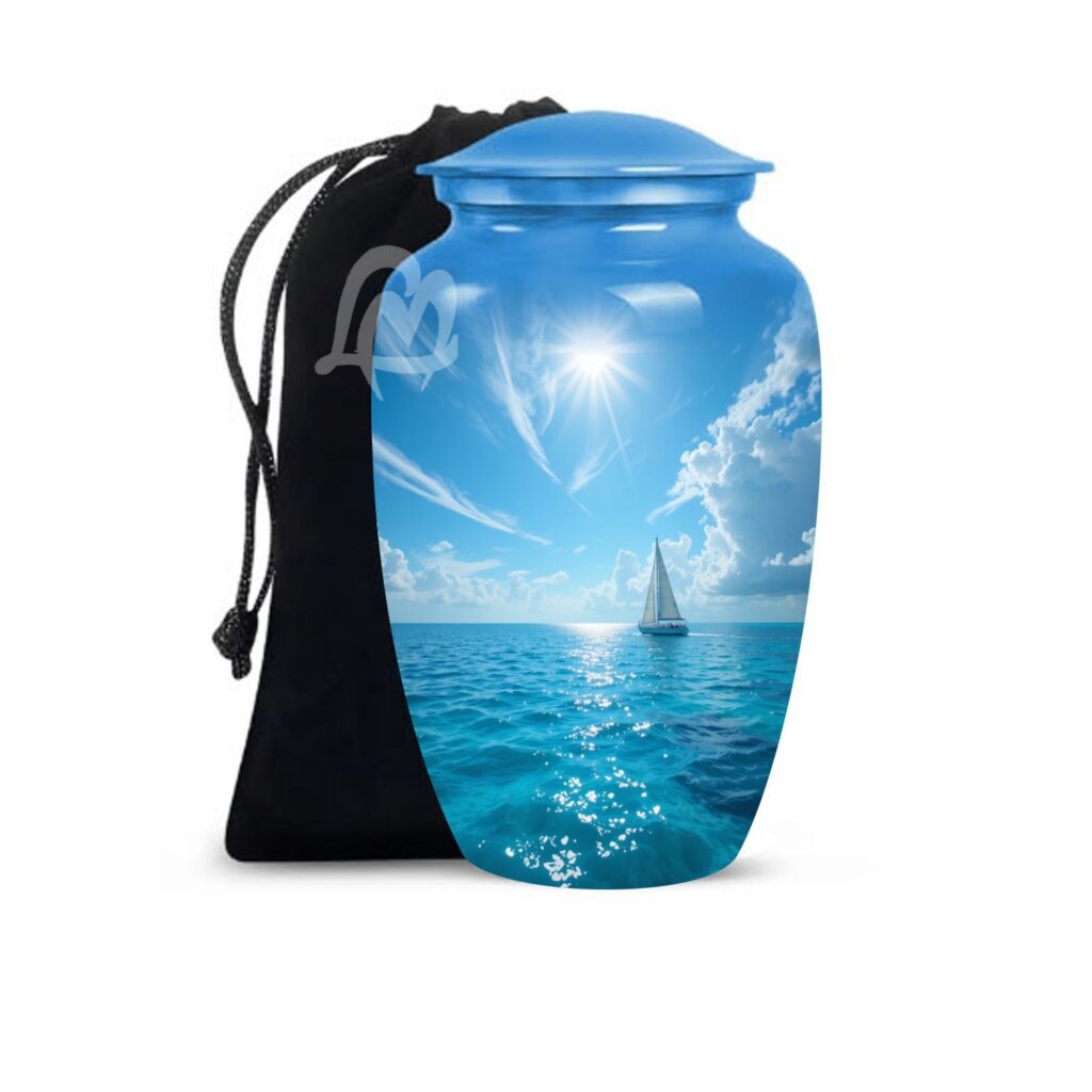 Handmade Funeral Urns With Velvet Bag Thoughtful Gift for Someone.