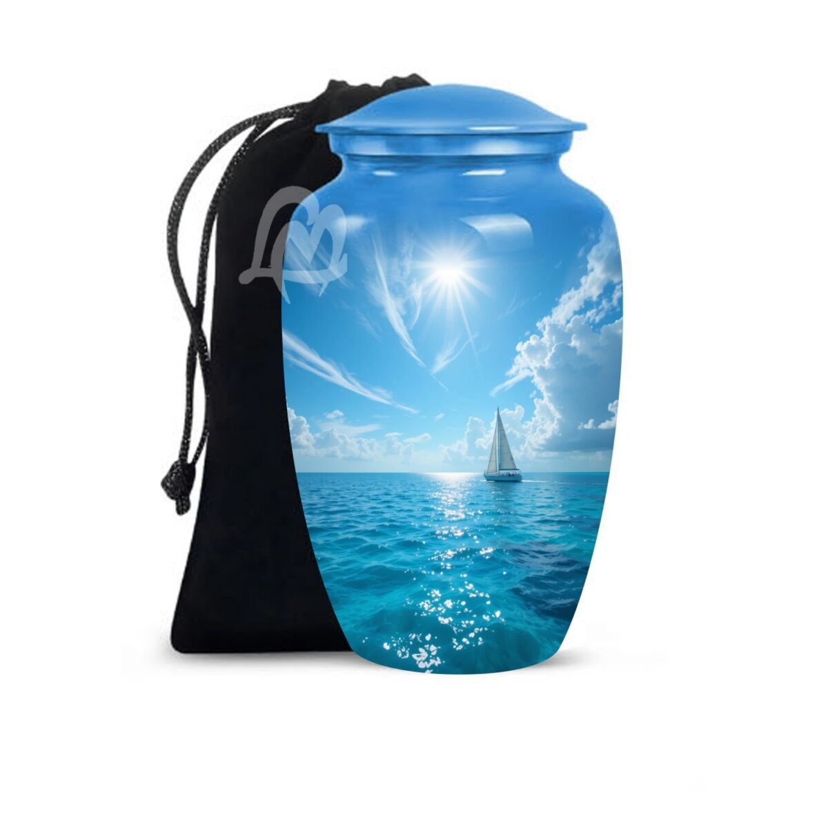 Handmade Funeral Urns With Velvet Bag Thoughtful Gift for Someone.