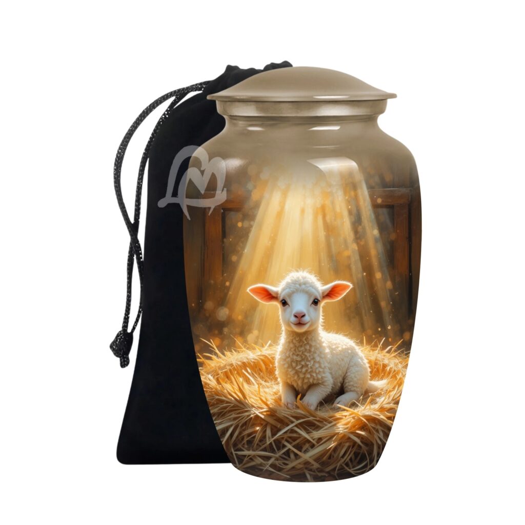 Sheep Cremation Urn for Ashes Adult Male/Female | Handcrafted Urns for Human Ashes