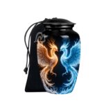 Phoenix Cremation Funeral Urns for Adult Human | Memorial Container Jar Pot, Beautiful Style