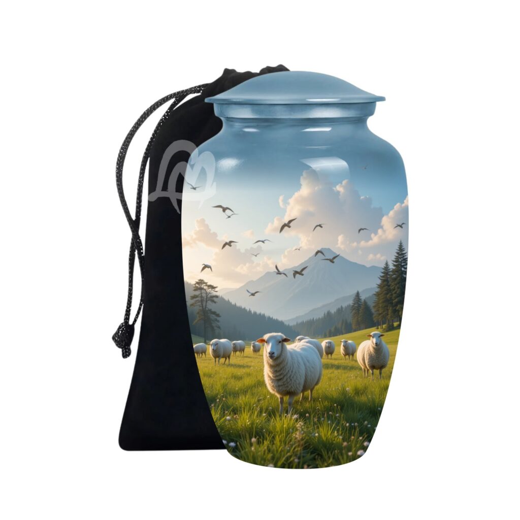 Sheep Cremation Urn for Ashes Adult Male/Female | Handcrafted Urns for Human Ashes