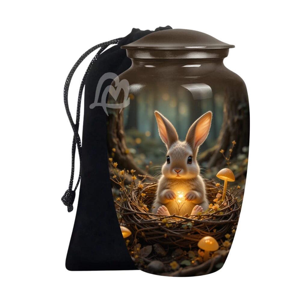 Rabbit Aluminum Cremation Funeral Urns for Adult Human & Pet Loss