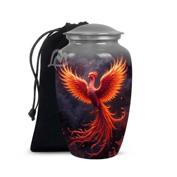Phoenix Cremation Funeral Urns for Adult Human | Memorial Container Jar Pot, Beautiful Style