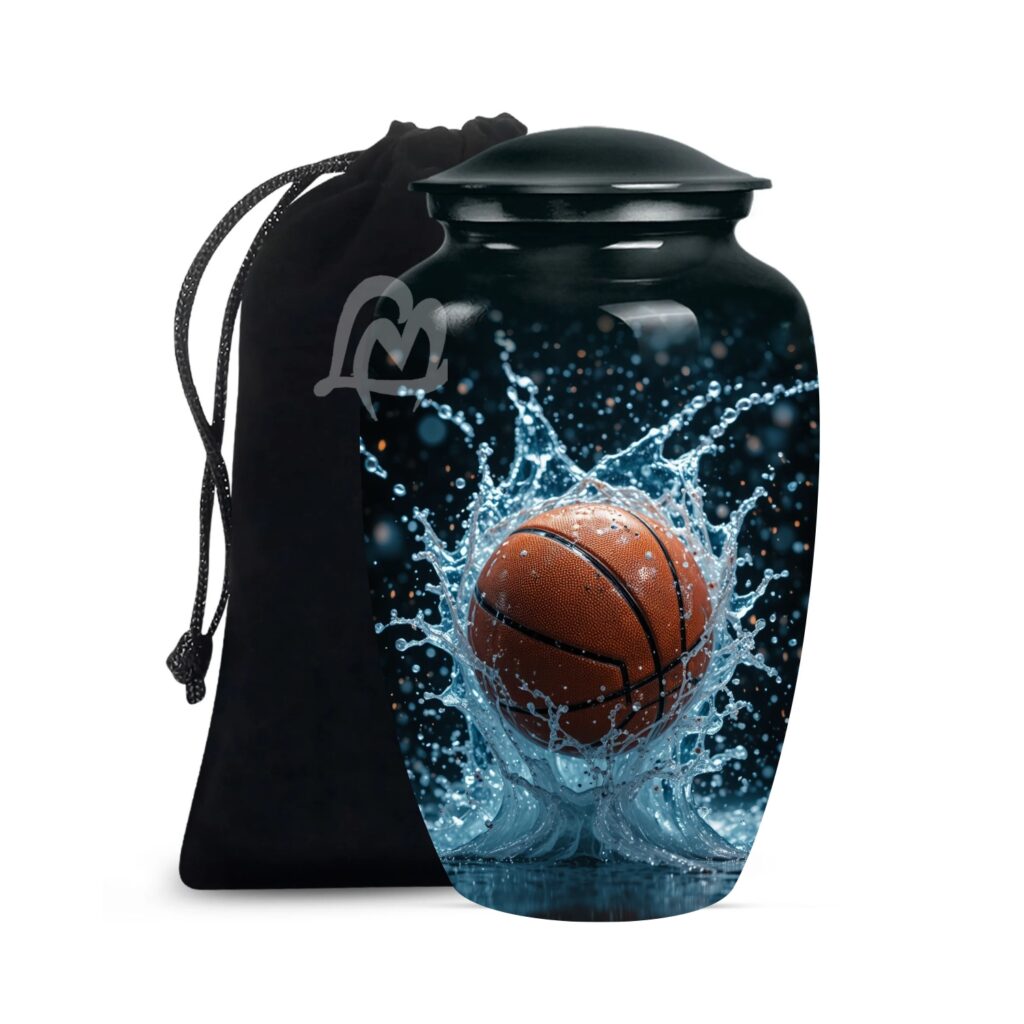 Funeral Urn for Human Ashes With Velvet Bag Affordable Alloy Adult Urns.