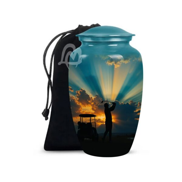Adult Female & Male, Funeral Decorative Golf Lovers Funeral and Memorial Urns.