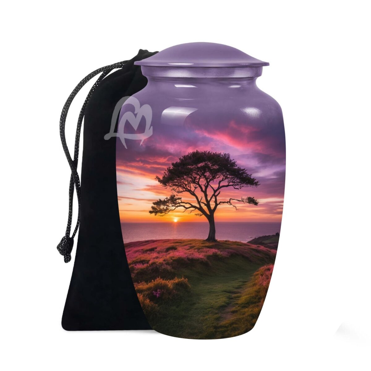 Handmade Funeral Urns With Velvet Bag Keep the Memory of Your Loved One.