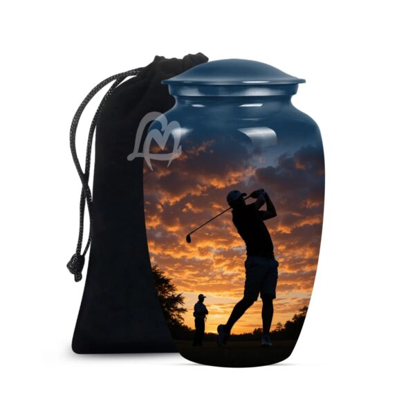 Adult Female & Male, Funeral Decorative Golf Lovers Funeral and Memorial Urns.