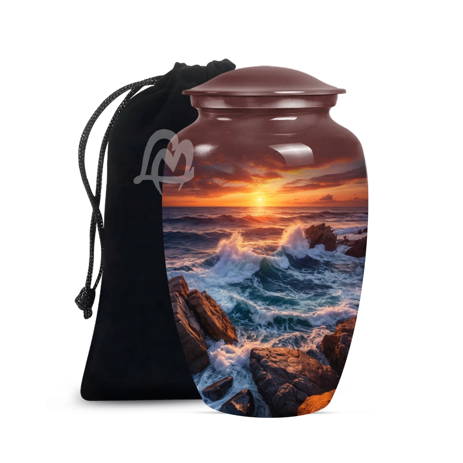 Handmade Funeral Urns With Velvet Bag Keep the Memory of Your Loved One.