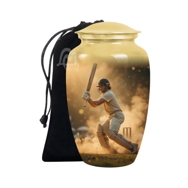 Decorative Burial Urn for Cremated Remain in Aluminium for Loved Ones.