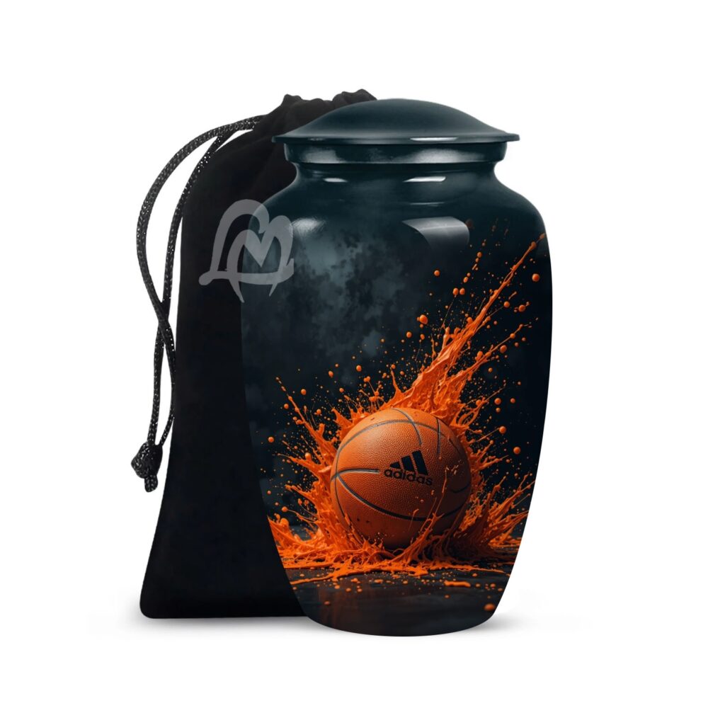 Funeral Urn for Human Ashes With Velvet Bag Affordable Alloy Adult Urns.