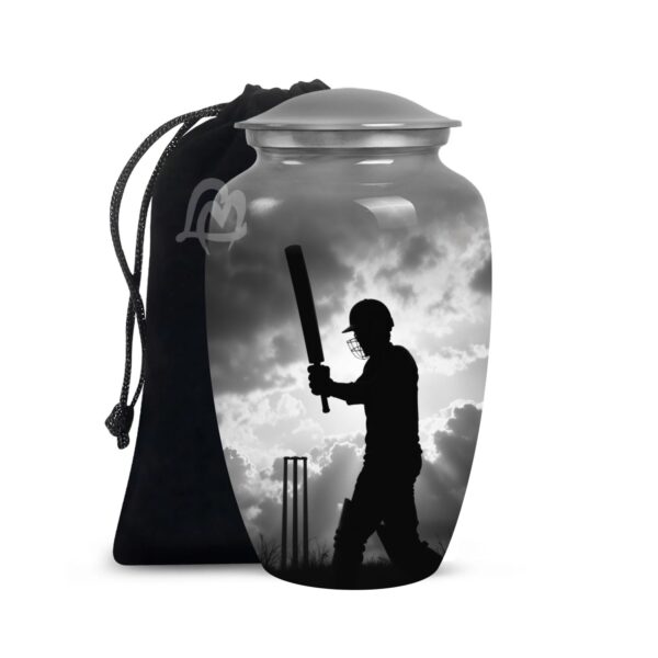 Decorative Burial Urn for Cremated Remain in Aluminium for Loved Ones.
