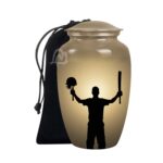 Decorative Burial Urn for Cremated Remain in Aluminium for Loved Ones.