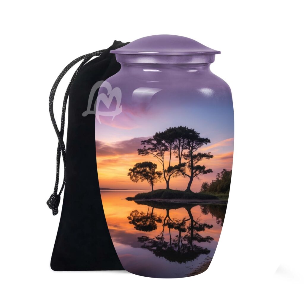 Handmade Funeral Urns With Velvet Bag Keep the Memory of Your Loved One.