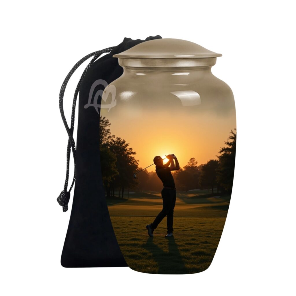 Adult Female & Male, Funeral Decorative Golf Lovers Funeral and Memorial Urns.