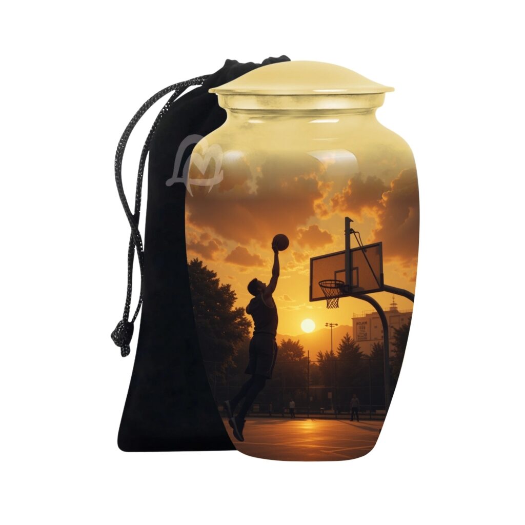Funeral Urn for Human Ashes With Velvet Bag Affordable Alloy Adult Urns.
