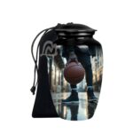 Funeral Urn for Human Ashes With Velvet Bag Affordable Alloy Adult Urns.