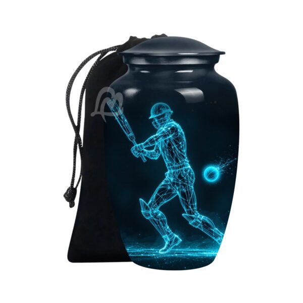 Decorative Burial Urn for Cremated Remain in Aluminium for Loved Ones.