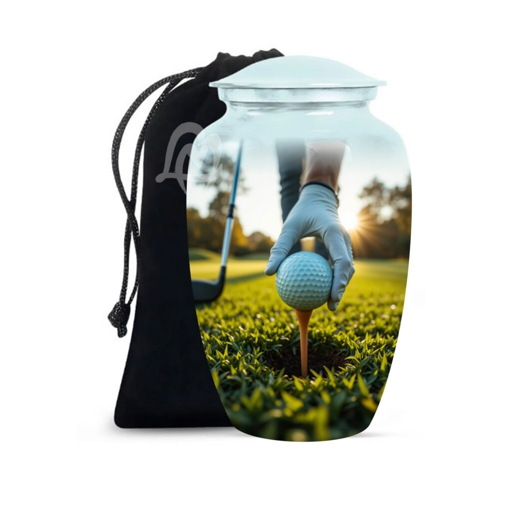 Adult Female & Male, Funeral Decorative Golf Lovers Funeral and Memorial Urns.