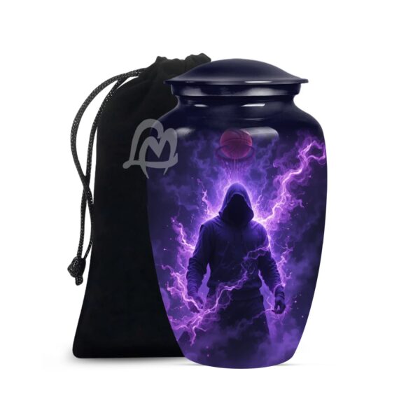 Funeral Urn for Human Ashes With Velvet Bag Affordable Alloy Adult Urns.