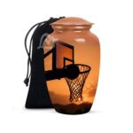 Funeral Urn for Human Ashes With Velvet Bag Affordable Alloy Adult Urns.