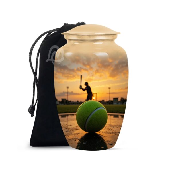 Decorative Burial Urn for Cremated Remain in Aluminium for Loved Ones.