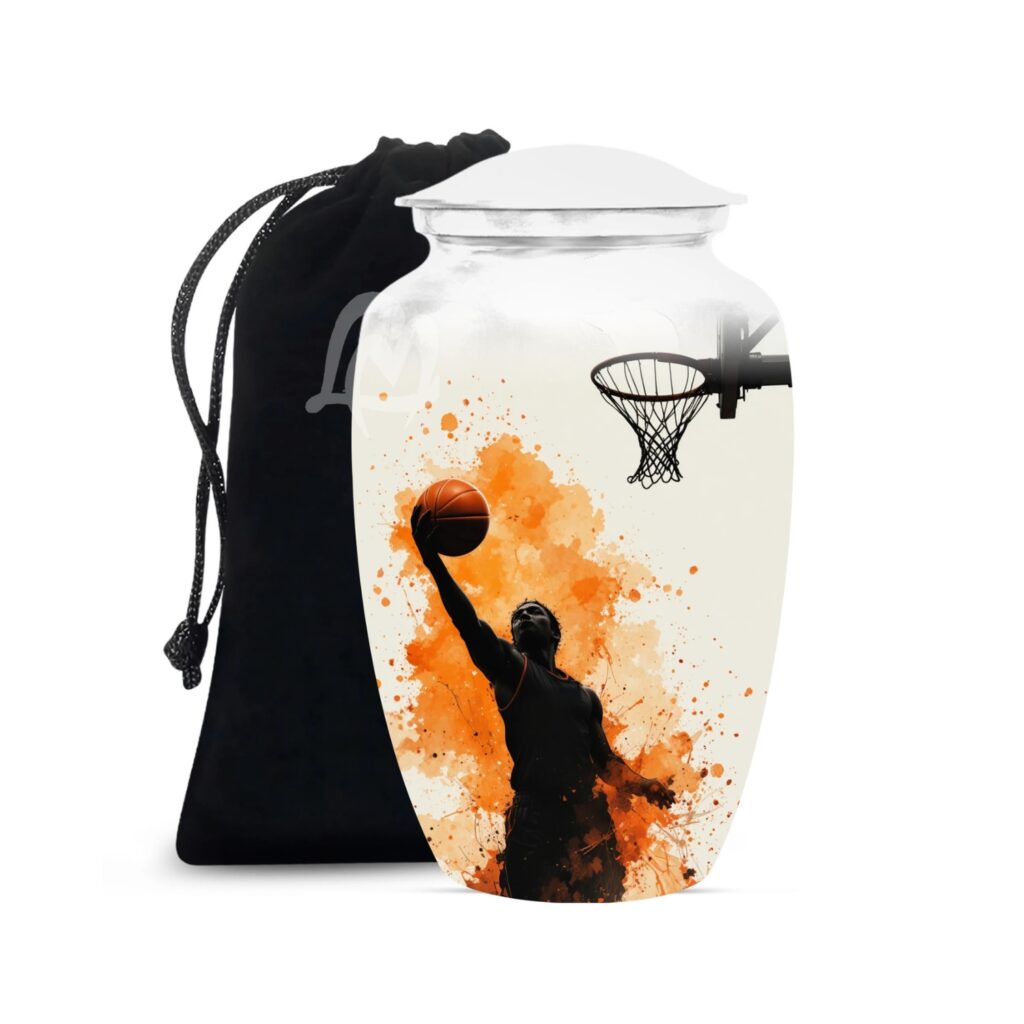 Funeral Urn for Human Ashes With Velvet Bag Affordable Alloy Adult Urns.