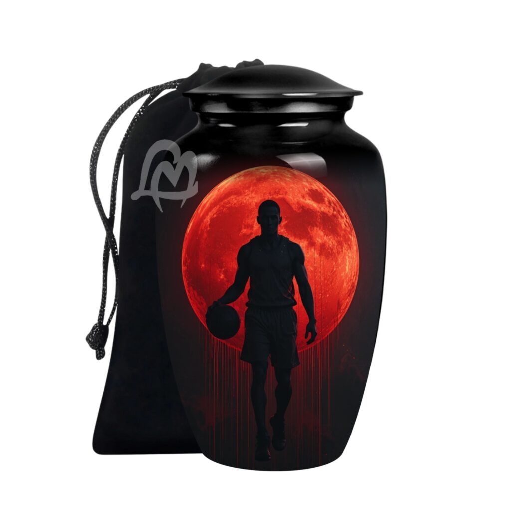 Funeral Urn for Human Ashes With Velvet Bag Affordable Alloy Adult Urns.