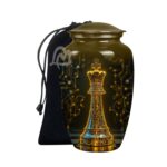Chess Cremation Urns for Ashes for Adult Female & Male - Large Metal Home Decorative Funeral