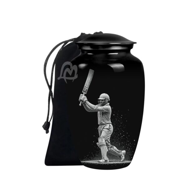 Decorative Burial Urn for Cremated Remain in Aluminium for Loved Ones.