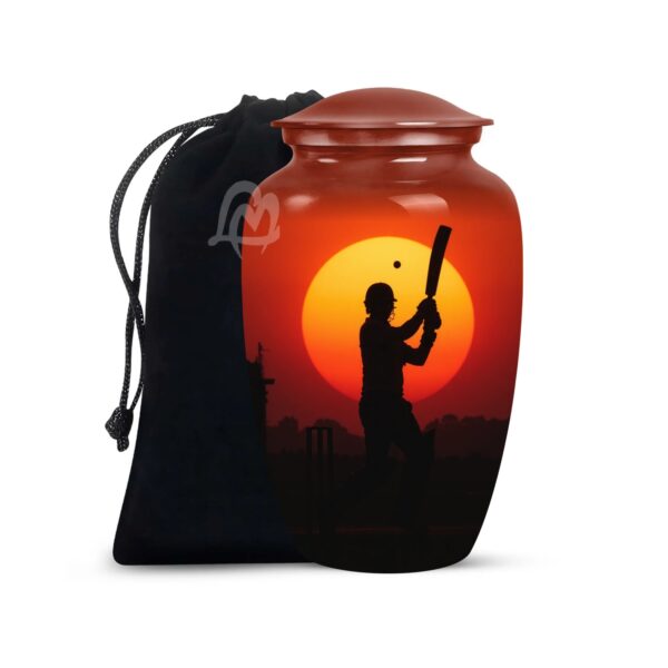 Decorative Burial Urn for Cremated Remain in Aluminium for Loved Ones.