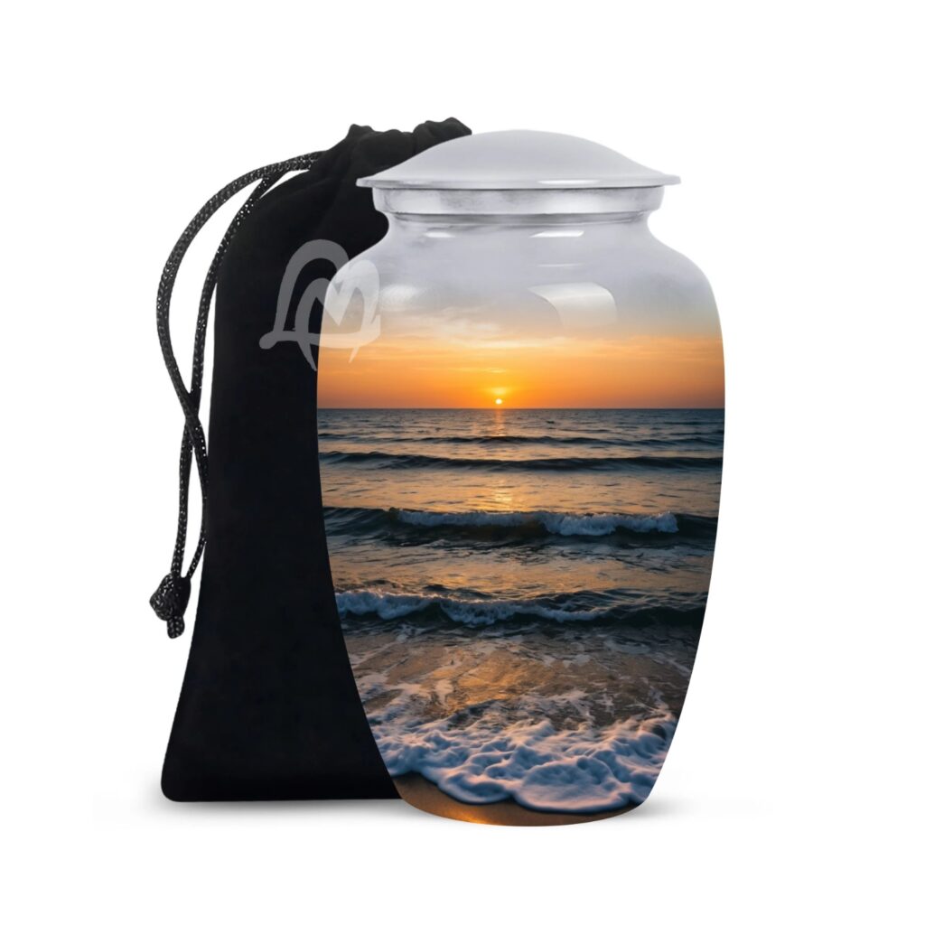 Handmade Funeral Urns With Velvet Bag Keep the Memory of Your Loved One.