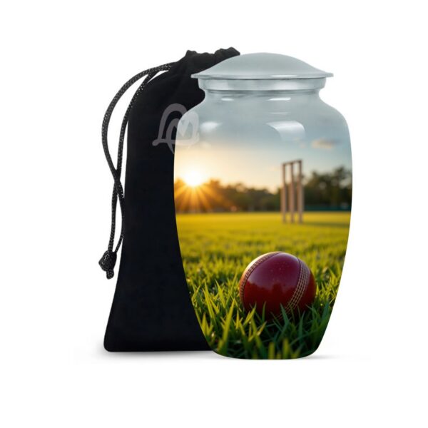 Decorative Burial Urn for Cremated Remain in Aluminium for Loved Ones.