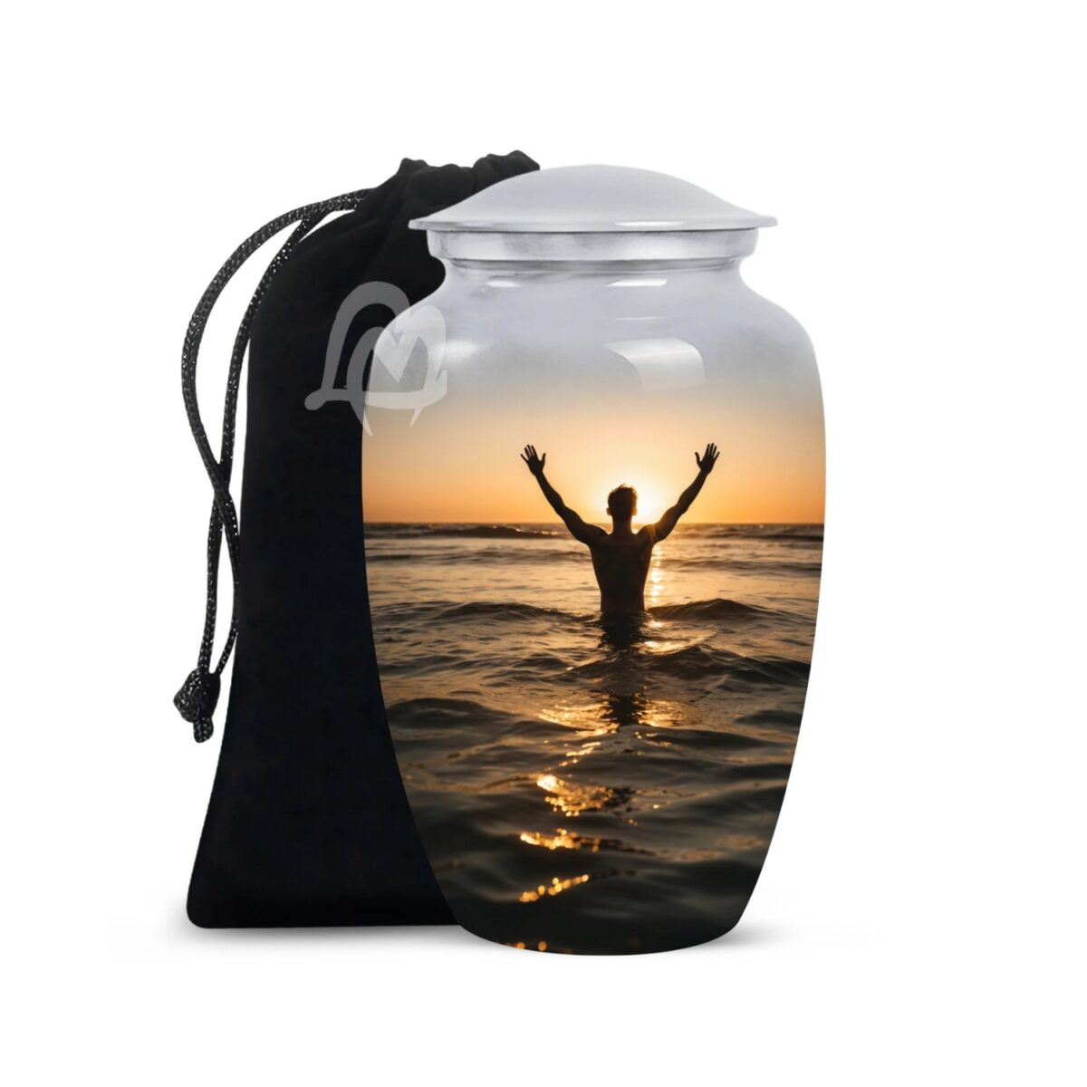 Handmade Funeral Urns With Velvet Bag Keep the Memory of Your Loved One.