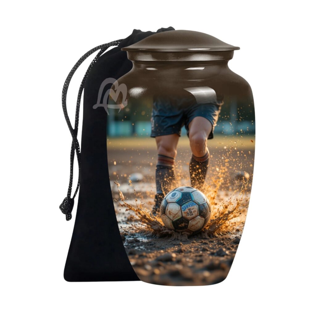 Funeral Urn for Human Ashes With Velvet Bag Affordable Alloy Adult Urns.