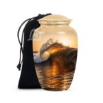 Handmade Funeral Urns With Velvet Bag Keep the Memory of Your Loved One.