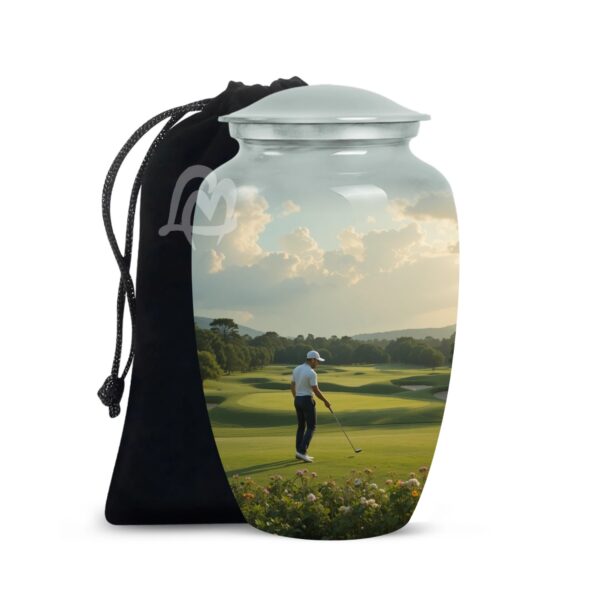 Adult Female & Male, Funeral Decorative Golf Lovers Funeral and Memorial Urns.