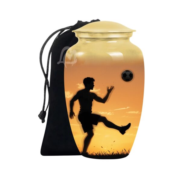 Funeral Urn for Human Ashes With Velvet Bag Affordable Alloy Adult Urns.